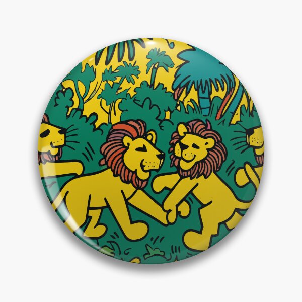 Artikelvorschau, Pop-Art-Löwen – Lebendiges Design inspiriert von Keith Haring entworfen und verkauft von GOLDENLIONPERU.