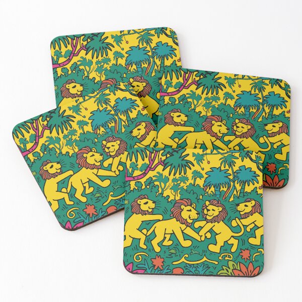 Item preview, Pop Art Lions – Keith Haring Inspired Vibrant Design designed and sold by GOLDENLIONPERU.