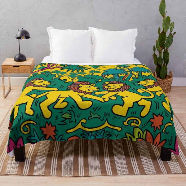 Item preview, Pop Art Lions – Keith Haring Inspired Vibrant Design designed and sold by GOLDENLIONPERU.