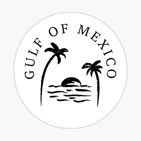 Vista previa del artículo con la obra «Golfo de México Divertido Día Festivo Vintage Palmeras Sol Olas», diseñado y vendido por SStarDesigns.