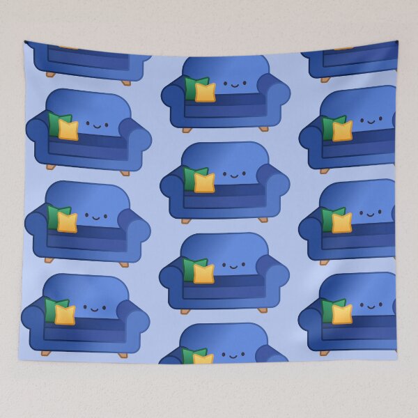 Item preview, blue couch designed and sold by brilly's.