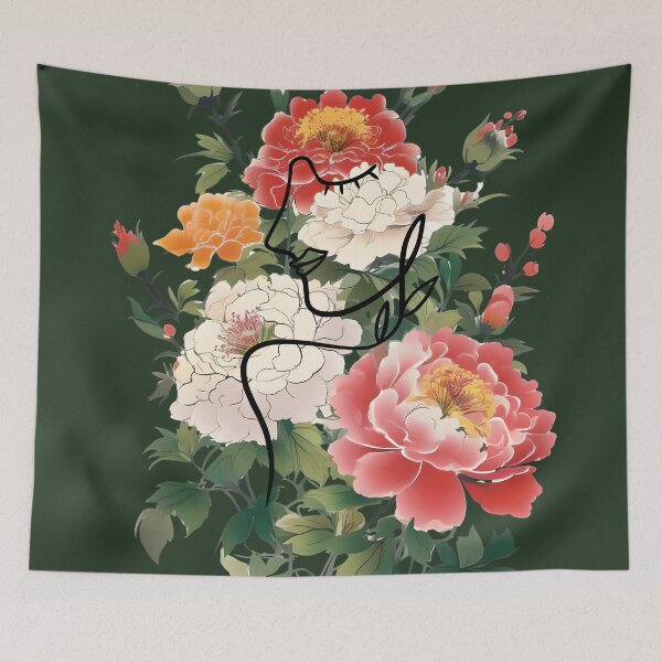 Item preview, Woman Among Chrysanthemums designed and sold by Ciervo Primavera.