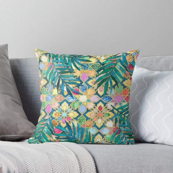 Item preview, Gilded Moroccan Mosaic Tiles with Palm Leaves designed and sold by micklyn.