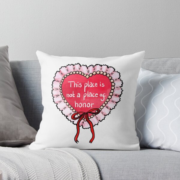 Item preview, Nuclear warning message coquette heart (pink) designed and sold by TheDoodlemancer.
