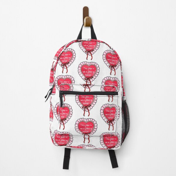 Item preview, Nuclear warning message coquette heart (pink) designed and sold by TheDoodlemancer.