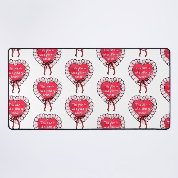 Item preview, Nuclear warning message coquette heart (pink) designed and sold by TheDoodlemancer.