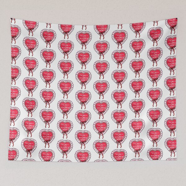 Item preview, Nuclear warning message coquette heart (pink) designed and sold by TheDoodlemancer.