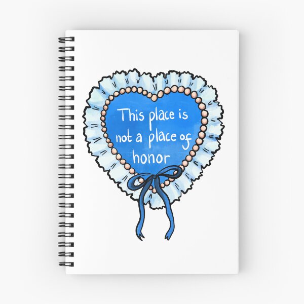 Item preview, Nuclear warning message coquette heart (blue) designed and sold by TheDoodlemancer.