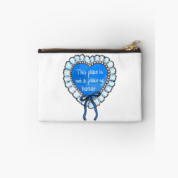 Item preview, Nuclear warning message coquette heart (blue) designed and sold by TheDoodlemancer.