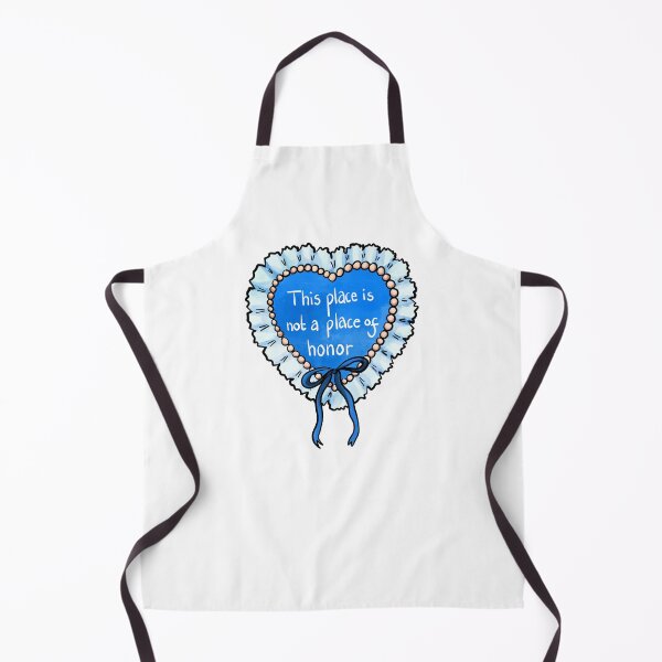 Item preview, Nuclear warning message coquette heart (blue) designed and sold by TheDoodlemancer.