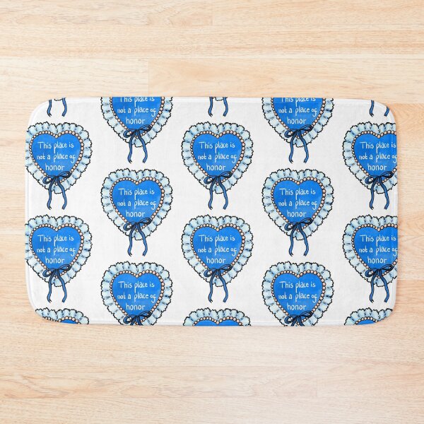 Item preview, Nuclear warning message coquette heart (blue) designed and sold by TheDoodlemancer.