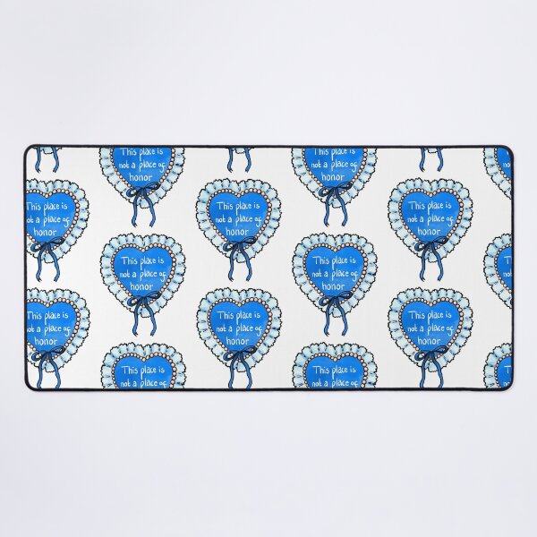 Item preview, Nuclear warning message coquette heart (blue) designed and sold by TheDoodlemancer.