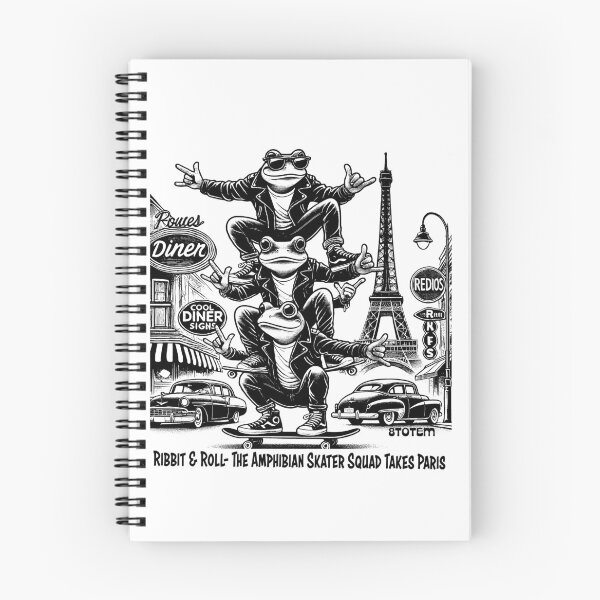 Item preview, The Amphibian Skater Squad Takes Paris- Frogs and skates designed and sold by 8Totem.