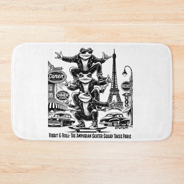 Item preview, The Amphibian Skater Squad Takes Paris- Frogs and skates designed and sold by 8Totem.