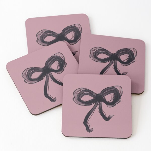 Item preview, Black bow on mauve background designed and sold by MKTplaceDesign.