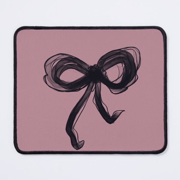 Item preview, Black bow on mauve background designed and sold by MKTplaceDesign.