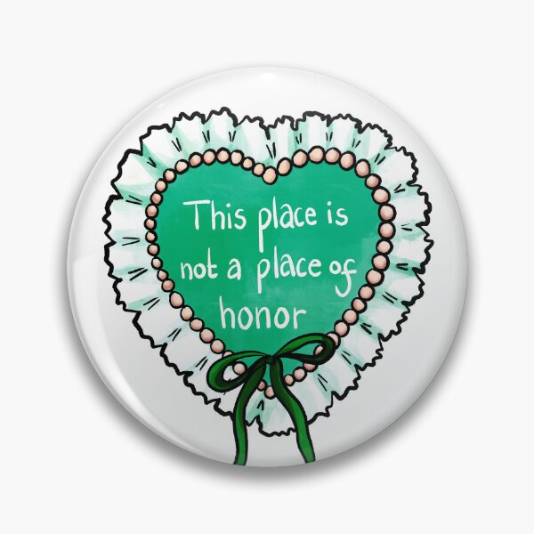 Item preview, Nuclear warning message coquette heart (green) designed and sold by TheDoodlemancer.
