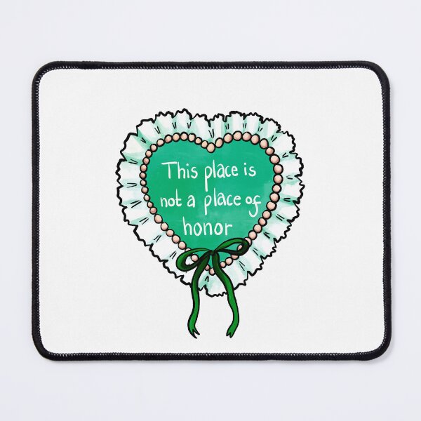 Item preview, Nuclear warning message coquette heart (green) designed and sold by TheDoodlemancer.