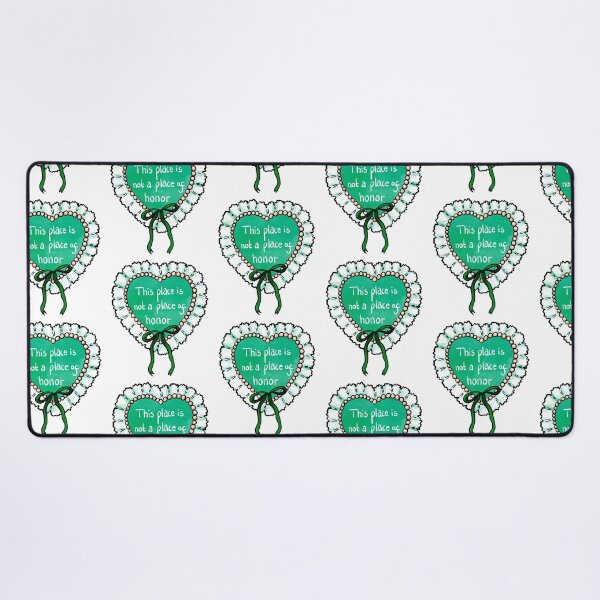 Item preview, Nuclear warning message coquette heart (green) designed and sold by TheDoodlemancer.