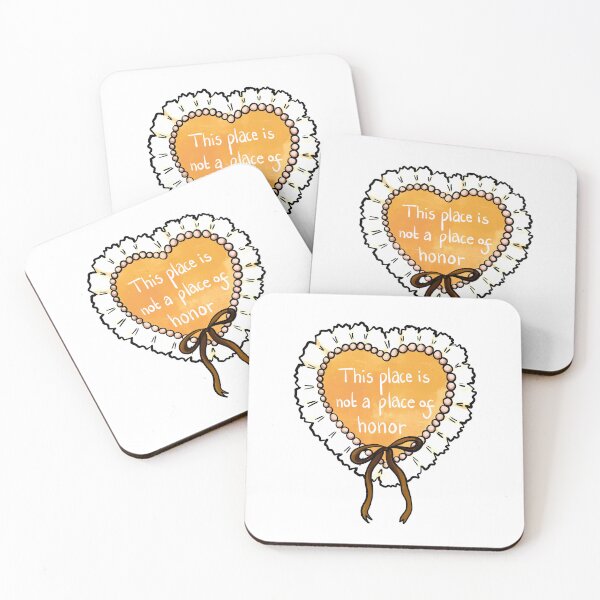 Item preview, Nuclear warning message coquette heart (yellow) designed and sold by TheDoodlemancer.
