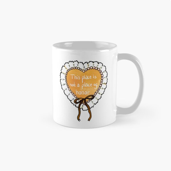 Item preview, Nuclear warning message coquette heart (yellow) designed and sold by TheDoodlemancer.
