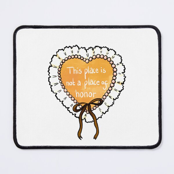Item preview, Nuclear warning message coquette heart (yellow) designed and sold by TheDoodlemancer.