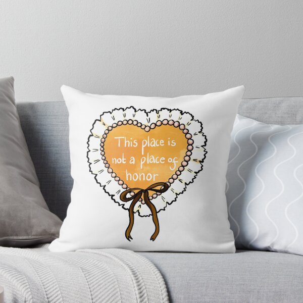 Item preview, Nuclear warning message coquette heart (yellow) designed and sold by TheDoodlemancer.