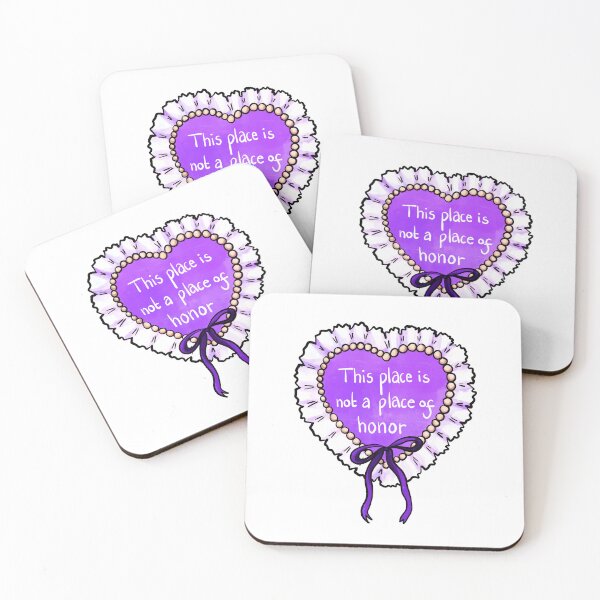 Item preview, Nuclear warning message coquette heart (purple) designed and sold by TheDoodlemancer.