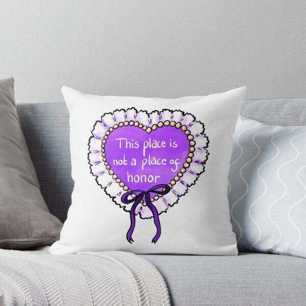 Item preview, Nuclear warning message coquette heart (purple) designed and sold by TheDoodlemancer.