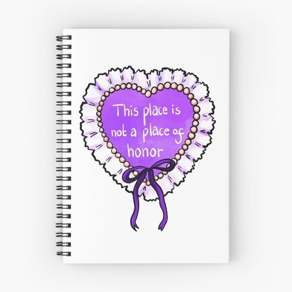 Item preview, Nuclear warning message coquette heart (purple) designed and sold by TheDoodlemancer.