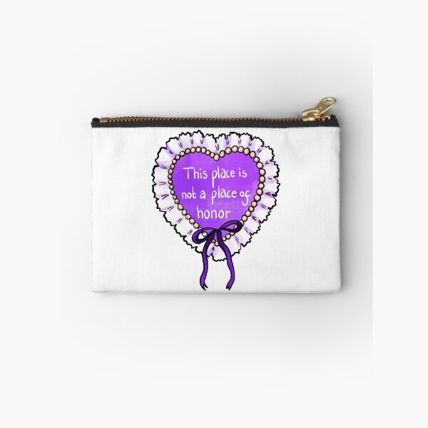 Item preview, Nuclear warning message coquette heart (purple) designed and sold by TheDoodlemancer.