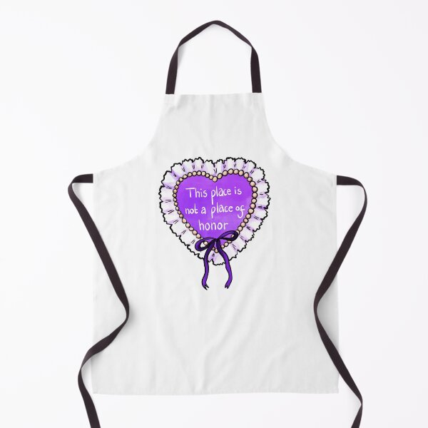 Item preview, Nuclear warning message coquette heart (purple) designed and sold by TheDoodlemancer.