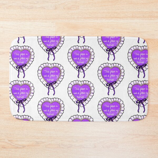Item preview, Nuclear warning message coquette heart (purple) designed and sold by TheDoodlemancer.