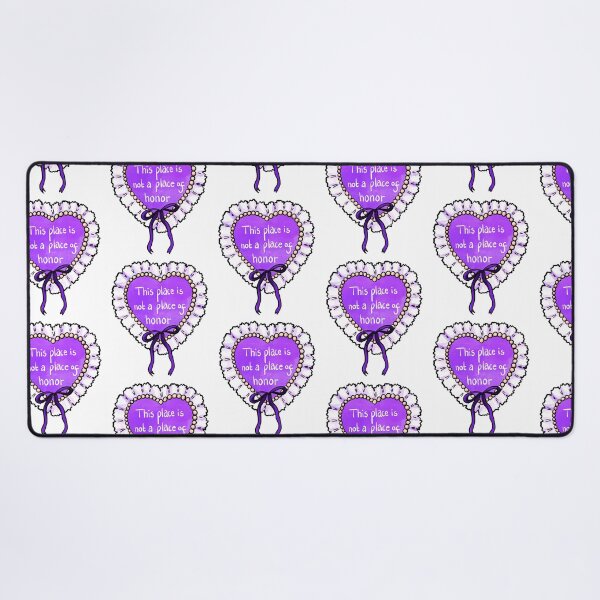 Item preview, Nuclear warning message coquette heart (purple) designed and sold by TheDoodlemancer.