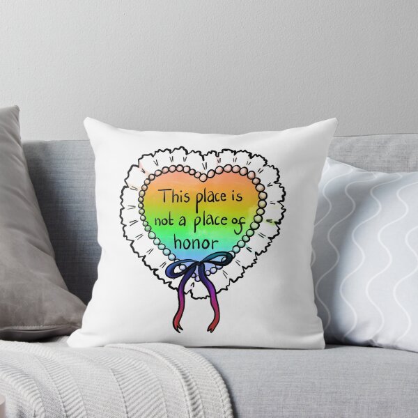 Item preview, Nuclear warning message coquette heart (rainbow) designed and sold by TheDoodlemancer.