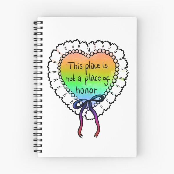 Item preview, Nuclear warning message coquette heart (rainbow) designed and sold by TheDoodlemancer.