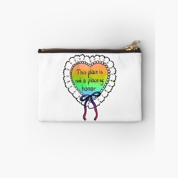 Item preview, Nuclear warning message coquette heart (rainbow) designed and sold by TheDoodlemancer.