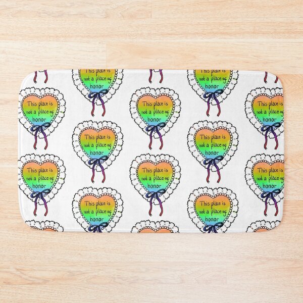 Item preview, Nuclear warning message coquette heart (rainbow) designed and sold by TheDoodlemancer.