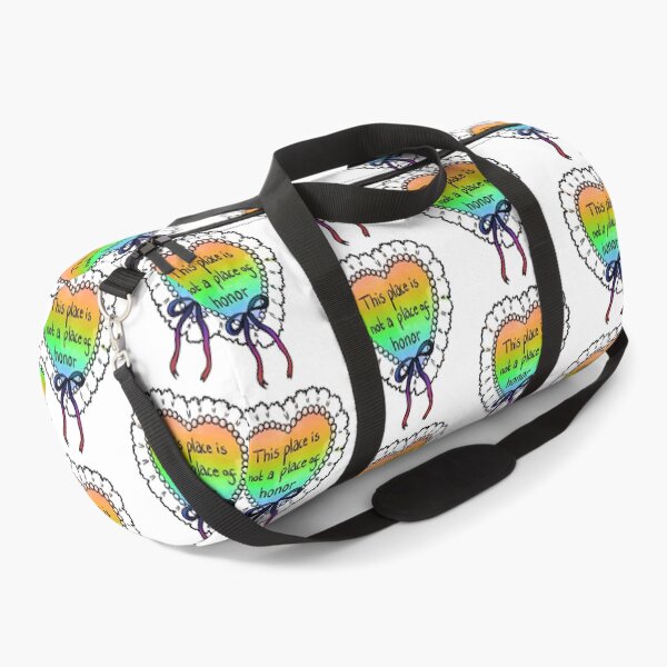 Item preview, Nuclear warning message coquette heart (rainbow) designed and sold by TheDoodlemancer.
