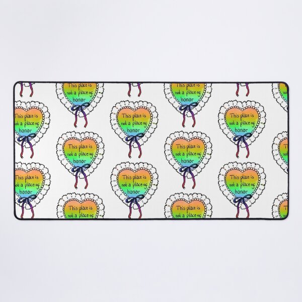 Item preview, Nuclear warning message coquette heart (rainbow) designed and sold by TheDoodlemancer.