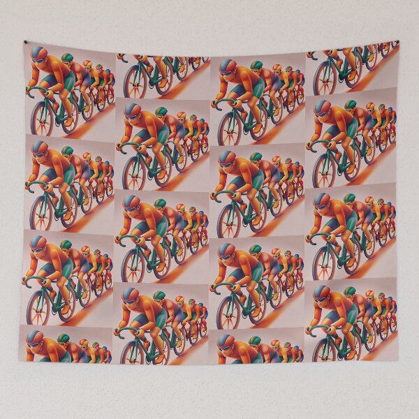 Item preview, Colorful Race Action Celebrating Athleticism Competitive Sport Fitness designed and sold by ART ATTACK ZONE.