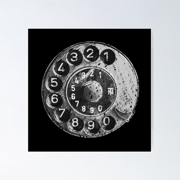 Item preview, Retro phone dial, grunge, vintage rotary telephone designed and sold by suekieper.