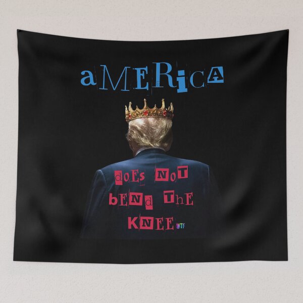 Item preview, America Does Not Bend The Knee – Bold Patriotic Statement designed and sold by iamdisruptive.