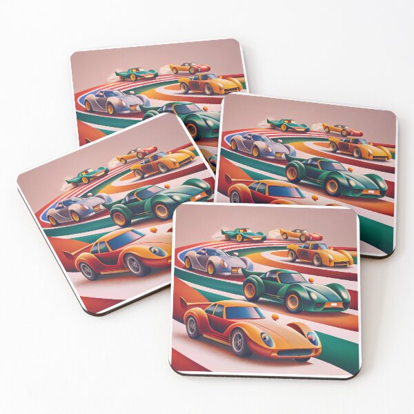 Item preview, Colorful Cars Action Celebrating Athleticism Competitive Sport Fitness designed and sold by ART ATTACK ZONE.