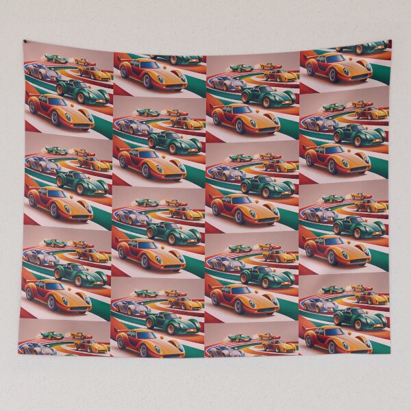 Item preview, Colorful Cars Action Celebrating Athleticism Competitive Sport Fitness designed and sold by ART ATTACK ZONE.
