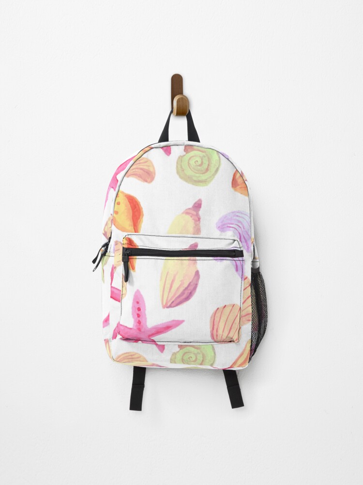 Thumbnail 1 of 3, Backpack, Sea shells pattern designed and sold by Midhuna.