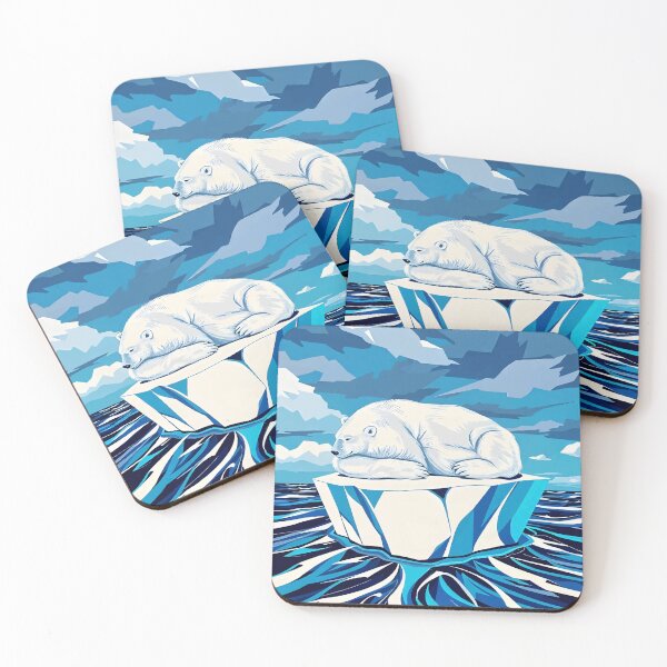 Item preview, Polar Bear Chill – Arctic Minimalist Pop Design designed and sold by WildlifeInc.