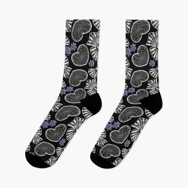 Item preview, Webbed Heart, Striped Bow and Purple Flowers designed and sold by MetalTea.