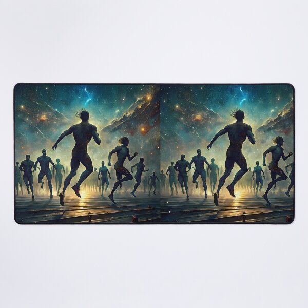 Item preview, Space Race Action Celebrating Athleticism Competitive Sport Fitness designed and sold by ART ATTACK ZONE.