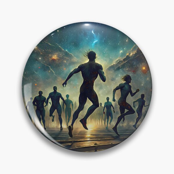 Item preview, Space Race Action Celebrating Athleticism Competitive Sport Fitness designed and sold by ART ATTACK ZONE.